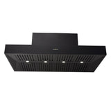 Schweigen Non Silent BBQ Alfresco Rangehood Canopy 150cm Twin Inbuilt Motors (2500m3/hr) Black CL7375B