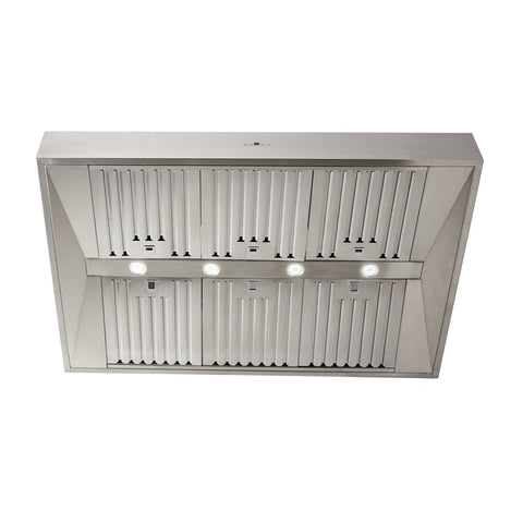 Schweigen Non Silent BBQ Alfresco Rangehood Canopy 120cm Twin Inbuilt Motors (2500m3/hr) Stainless Steel CL8912