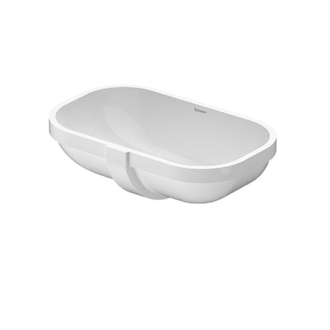 Duravit D-Code Undercounter Basin 495x290mm (No Taphole) with Overflow Alpine White 0338490000-P