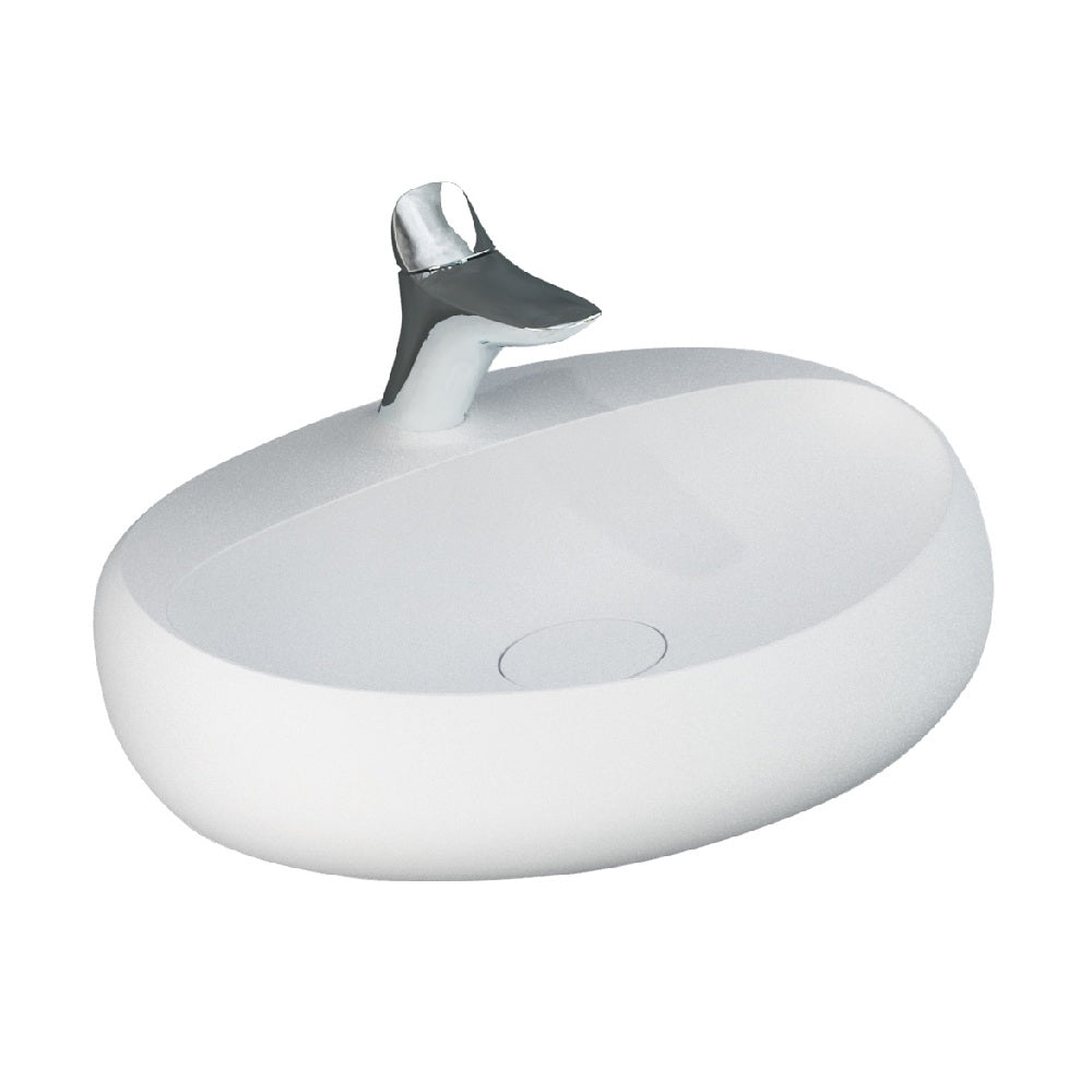 Fienza Rak Cloud Wall Hung Basin (1 Taphole) 650mm (No Overflow) Matte White 6501500A