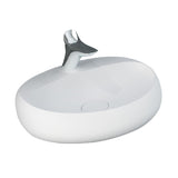Fienza Rak Cloud Wall Hung Basin (1 Taphole) 650mm (No Overflow) Matte White 6501500A