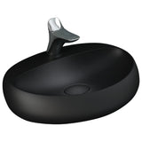 Fienza Rak Cloud Wall Hung Basin (1 Taphole) 650mm (No Overflow) Matte Black 6501504A