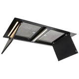 Schweigen Silent Ceiling Cassette Rangehood Twin Motors 5000M3/Hr 120cm Black SCC1200B-SE2