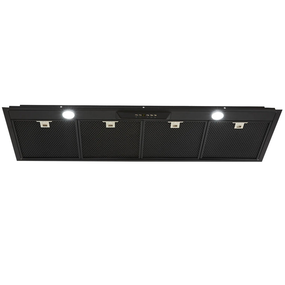Schweigen Silent Inline Motor Undermount Rangehood 1600M3/Hr 120cm Black UM1390-12BSINL