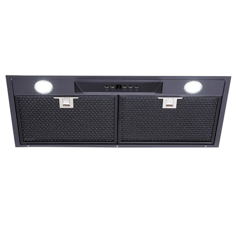 Schweigen Silent Inline Motor Undermount Rangehood 60cm 1600m3/hr Black UM1170-6BSINL