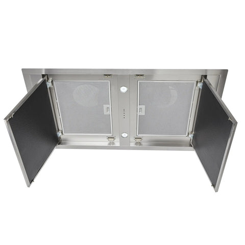 Schweigen Silent Ceiling Cassette Rangehood Twin Motor 5000M3/Hr 120cm Stainless Steel UM4220-12SE2