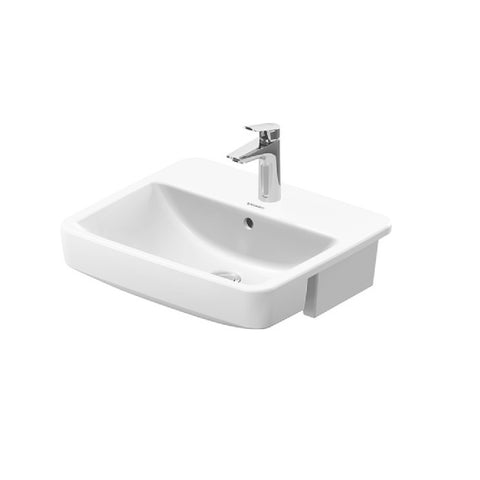 Duravit No.1 Semi-Recessed Basin 550 x 460 mm (1 Taphole) with Overflow Alpinee White 03765500002-P