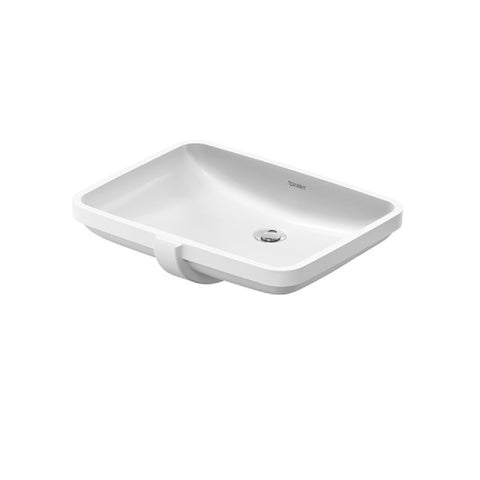 Duravit No.1 Undercounter Basin (No Taphole) 550 x 400 mm with Overflow Alpine White 03955500282-P