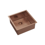 Fienza Hana Single Bowl Sink 32L Top/Undermount 450x450x200mm (Incl. Protector) Brushed Copper 68401CO