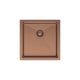 Fienza Hana Single Bowl Sink 32L Top/Undermount 450x450x200mm (Incl. Protector) Brushed Copper 68401CO