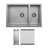 Fienza Hana Double Kitchen Sink 30L/15L with Accessories Stainless Steel 68407-KIT