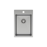 Fienza Hana Top Mount Laundry Sink 350x510x240mm (1 Taphole) w/ Overflow Stainless Steel 68506