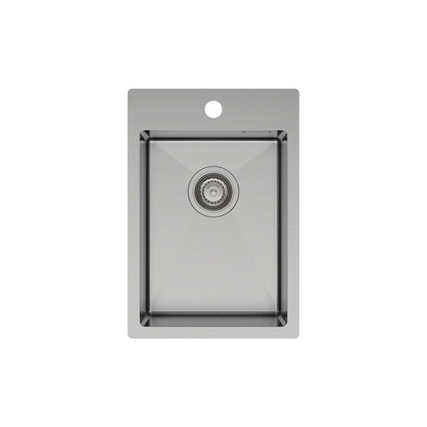 Fienza Hana Top Mount Laundry Sink 350x510x240mm (1 Taphole) w/ Overflow Stainless Steel 68506