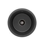 Fienza Kuro Granite Sink Single Bowl Round Top/Undermount (Incl. Waste) 410x195mm Matte Black 68609