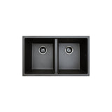 Fienza Kuro Granite Double Bowl Sink 762x457x220mm Topmount/Undermount w/ Waste 68613
