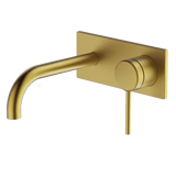 Abey Poco Wall Bath/Basin Set 165mm Brushed Brass 6B-WS165-BB