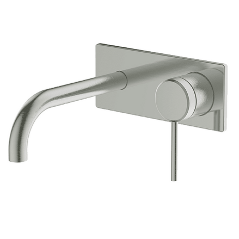 Abey Poco Wall Bath/Basin Set 165mm Brushed Nickel 6B-WS165-BN