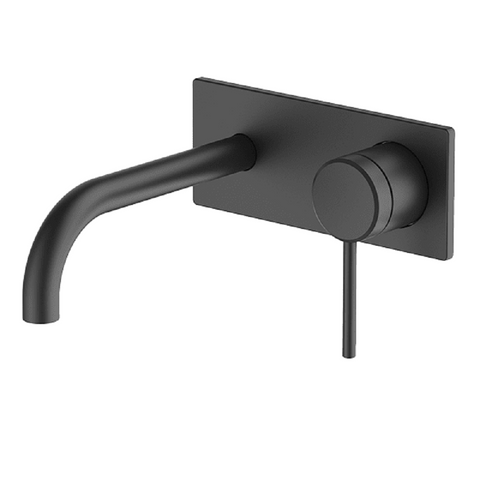 Abey Poco Wall Bath/Basin Set 165mm Black 6B-WS165-B