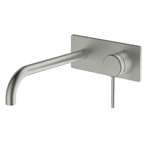 Abey Poco Wall Bath/Basin Set 220mm Brushed Nickel 6B-WS220-BN