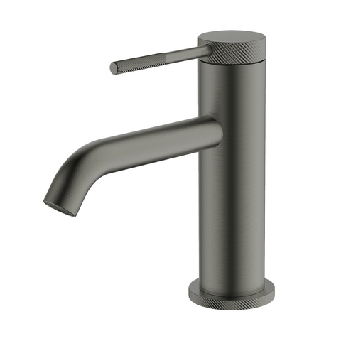 Abey Poco Knurled Basin Mixer Gunmetal 6B1-KGM