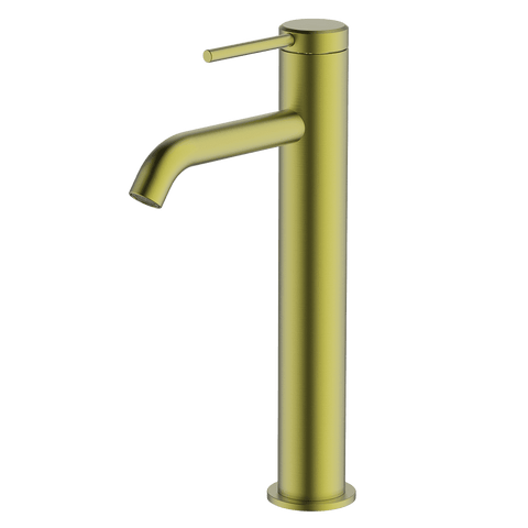 Abey Poco High Basin Mixer Brushed Brass 6B3-BB