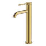 Abey Poco Knurled High Basin Mixer Brushed Brass 6B3-KBB