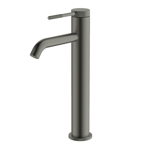 Abey Poco Knurled High Basin Mixer Gunmetal 6B3-KGM