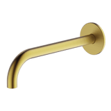 Abey Poco Curved Bath/Basin Spout 220mm Brushed Brass 6S-C220-BB