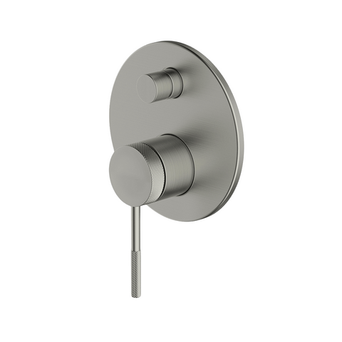 Abey Poco Knurled Shower Divertor Mixer (Trim Kit Only) Brushed Nickel 6SHD-EXT-KBN