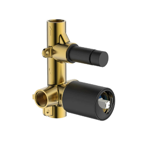 Abey Divertor Mixer Internal (In Wall Body Only) Black 6SHD-INT-B