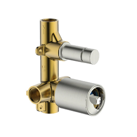 Abey Divertor Mixer Internal (In Wall Body Only) Brushed Nickel 6SHD-INT-BN