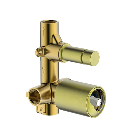 Abey Divertor Mixer Internal (In Wall Body Only) Brushed Brass 6SHD-INT-BB