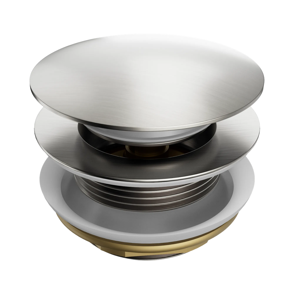 Amelie Royale II Bath Waste 40mm Short Tail ABS with Removable Plug (No Overflow) Brushed Nickel BDO709BN