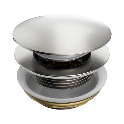 Amelie Royale II Bath Waste 40mm Short Tail ABS with Removable Plug (No Overflow) Brushed Nickel BDO709BN