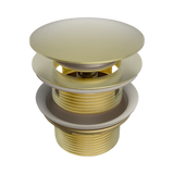 Amelie Royale II Bath Waste Pop up 40mm ABS with Removable Plug (Overflow) Brushed Gold BDO710BG