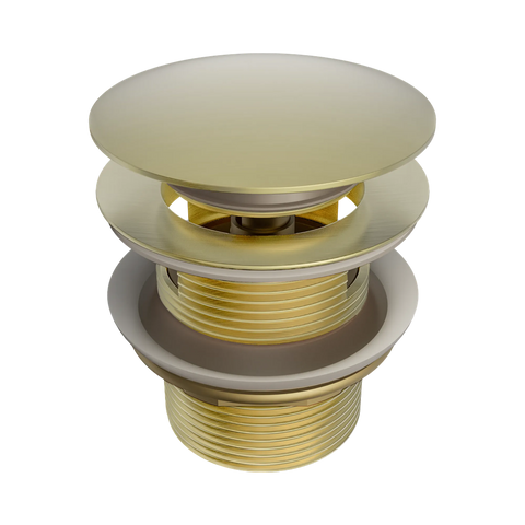 Amelie Royale II Bath Waste Pop up 40mm ABS with Removable Plug (Overflow) Brushed Gold BDO710BG