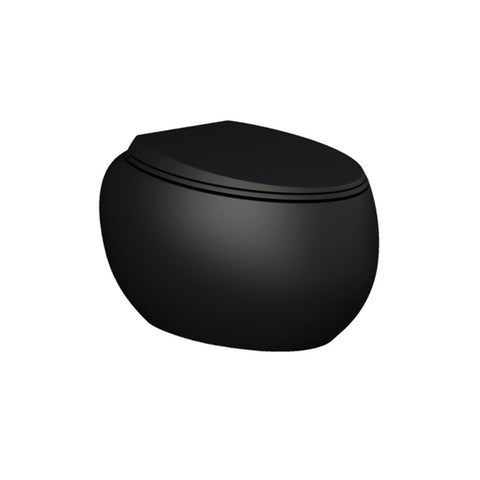 Fienza Rak Cloud Wall Hung Toilet Pan P Trap Matte Black 750000MB