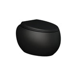 Fienza Rak Cloud Wall Hung Toilet Pan P Trap w/ Seat Matte Black 750050MB