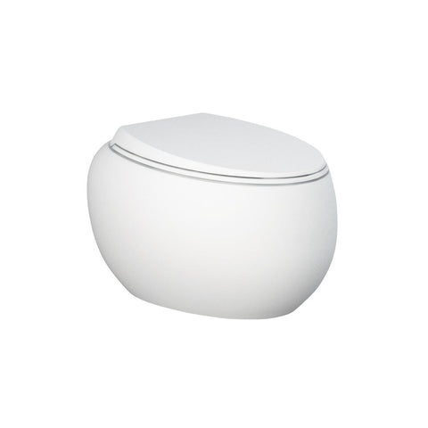 Fienza Rak Cloud Wall Hung Toilet Pan P Trap Matte White 750000MW