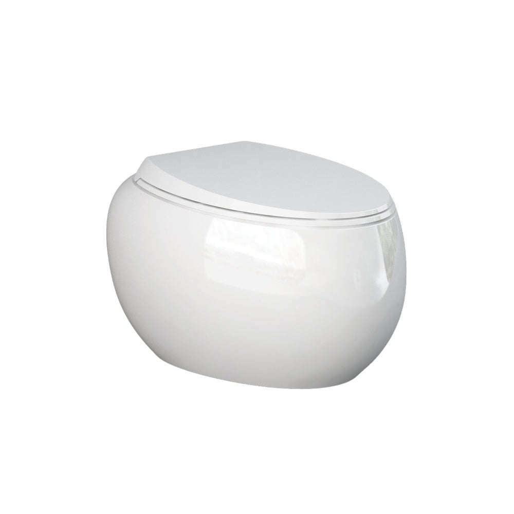 Fienza Rak Cloud Wall Hung Toilet Pan P Trap w/ Seat Gloss White 750050W