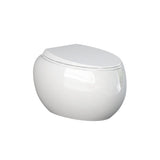 Fienza Rak Cloud Wall Hung Toilet Pan P Trap w/ Seat Gloss White 750050W