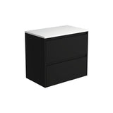 Fienza Amato Wall Hung Cabinet Only 750mm Satin Black 75BB-C