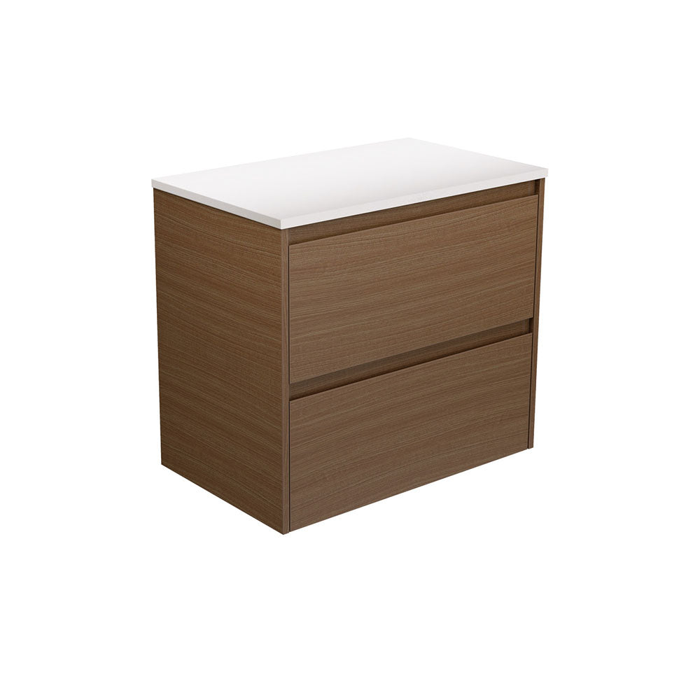 Fienza Amato Wall Hung Cabinet Only 750mm Walnut 75BWA-C