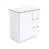 Fienza Fingerpull On Kickboard Cabinet Right Drawers 750mm Gloss White (Cabinet Only) 75CR