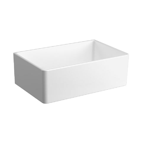 Seima Odessa 761 Ceramic Butler Sink Single Bowl 760x485mm Apron Front White Gloss (inc.Stainless Steel Basket Waste & Grid) 192504