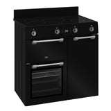 Beko Freestanding Cooker (Multi-functional, 90 cm Triple Cavity with Induction Cooktop) Black Black BRC916IMB