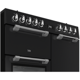 Beko Freestanding Heritage Cooker (Multi-functional 90cm Triple Oven with Gas Cooktop) Bohemian Anthracite BRC916GMAN