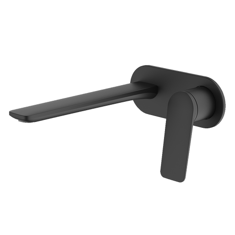 Abey Vela Wall Bath/Basin Spout Set 220mm Black 7B-WS220-B