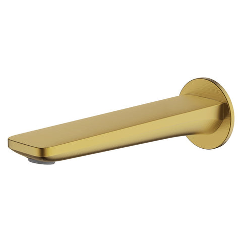 Abey Vela Wall Spout 165mm Brushed Brass 7S-C165-BB