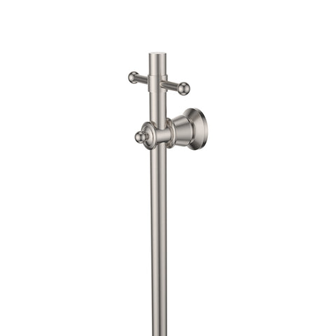 Fienza Lillian Vertical Heated Towel Rail 1000mm w/ Optional Hook Brushed Nickel 8101000BN